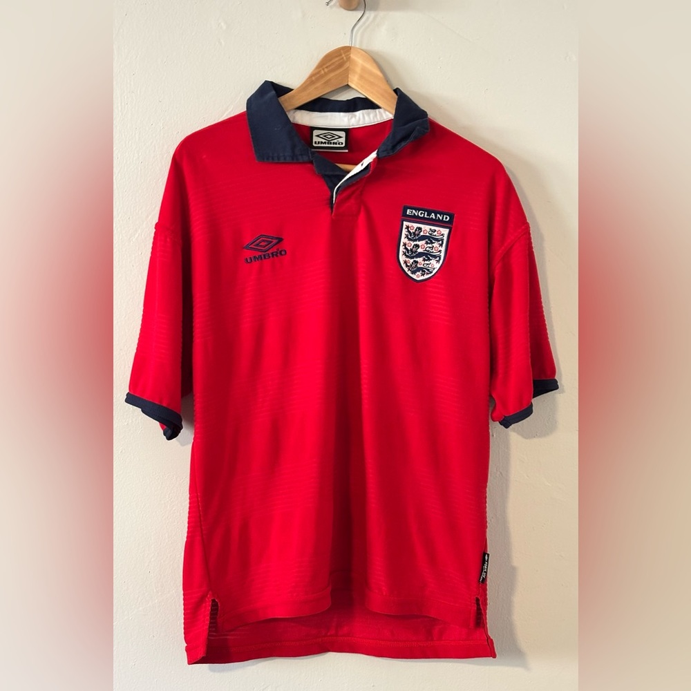 Vintage Official Umbro England National Football Team 1999–2001 Away Jersey Sz M